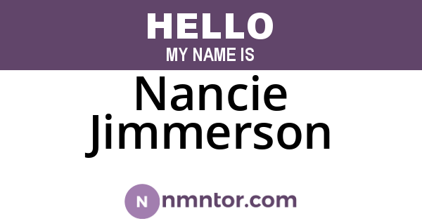 Nancie Jimmerson