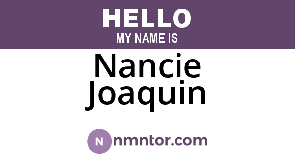 Nancie Joaquin