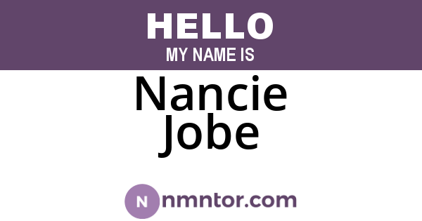 Nancie Jobe