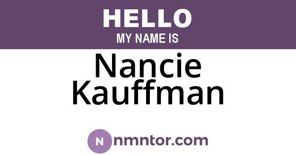 Nancie Kauffman