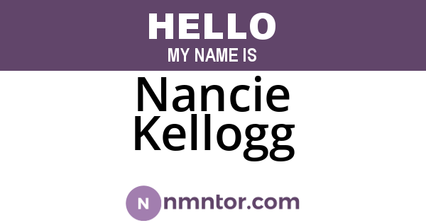 Nancie Kellogg