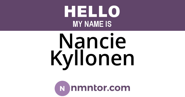 Nancie Kyllonen