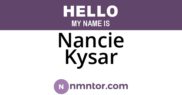 Nancie Kysar
