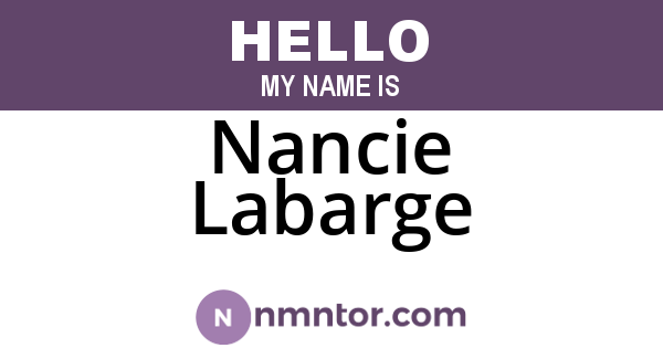 Nancie Labarge