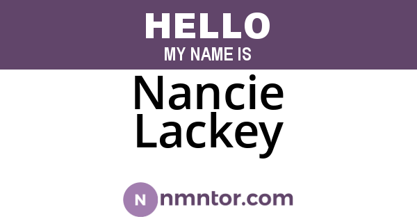 Nancie Lackey