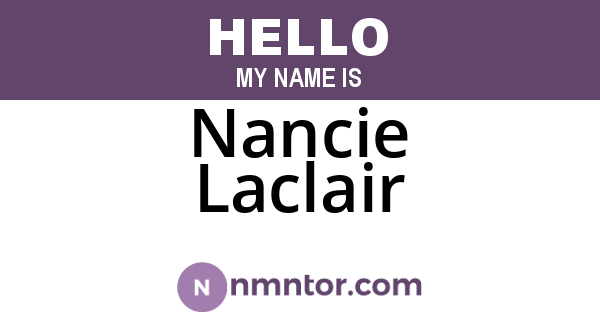 Nancie Laclair
