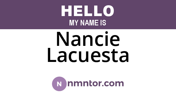 Nancie Lacuesta