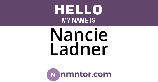 Nancie Ladner
