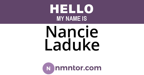 Nancie Laduke