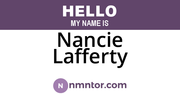 Nancie Lafferty