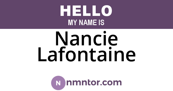 Nancie Lafontaine