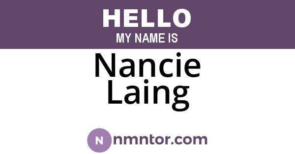 Nancie Laing