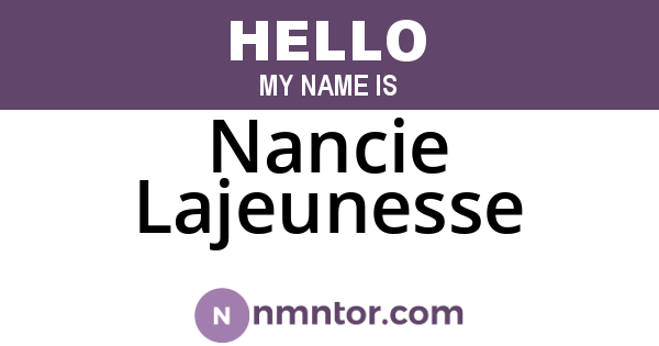 Nancie Lajeunesse