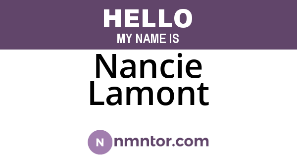 Nancie Lamont