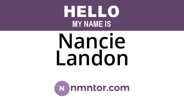 Nancie Landon