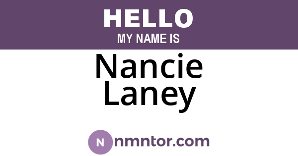 Nancie Laney