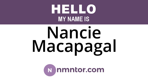 Nancie Macapagal
