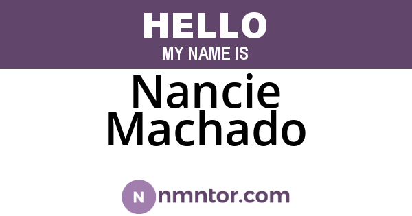 Nancie Machado
