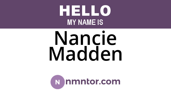 Nancie Madden