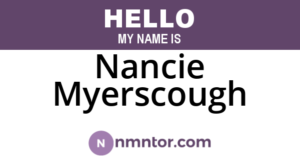 Nancie Myerscough