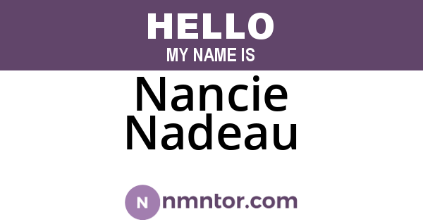 Nancie Nadeau