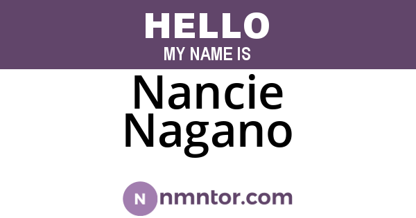 Nancie Nagano