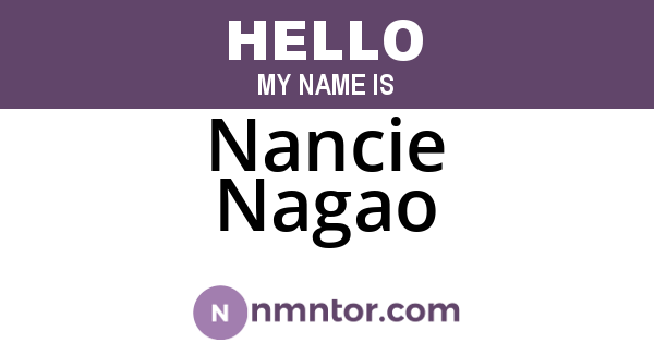 Nancie Nagao