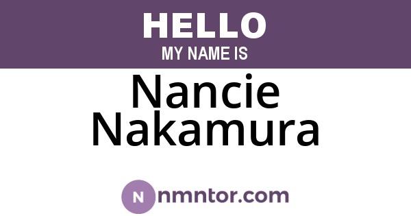 Nancie Nakamura