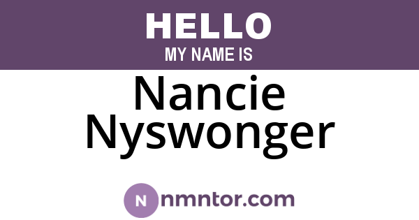 Nancie Nyswonger
