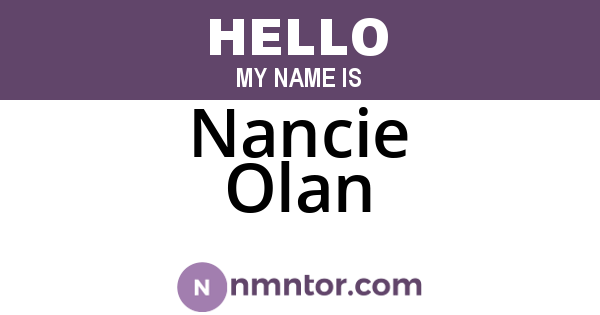Nancie Olan