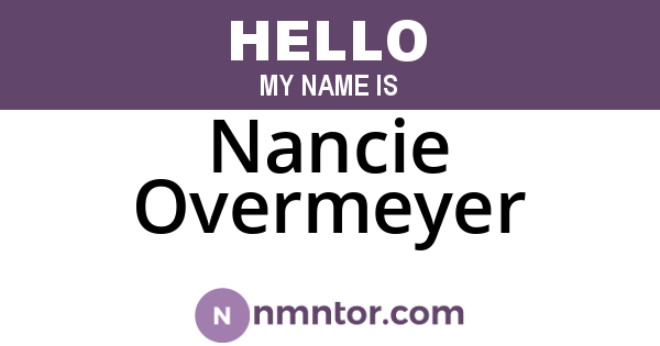 Nancie Overmeyer