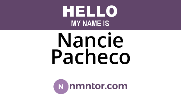 Nancie Pacheco