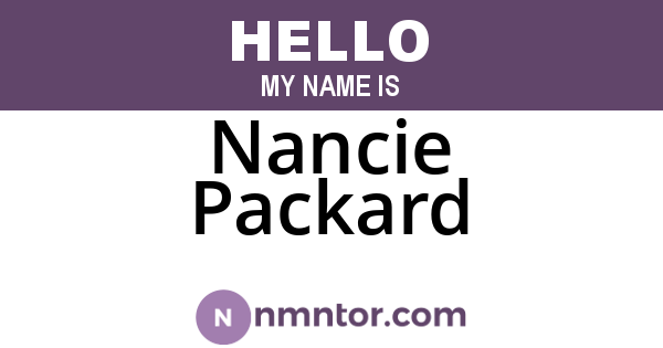 Nancie Packard