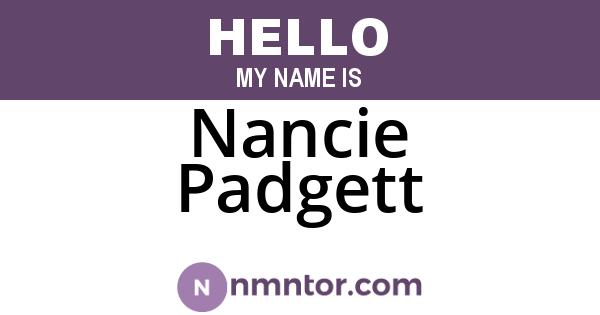 Nancie Padgett