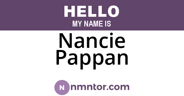 Nancie Pappan