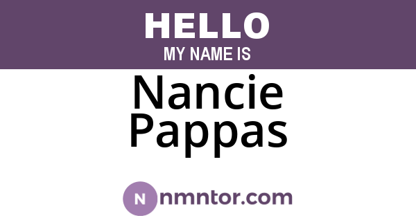 Nancie Pappas