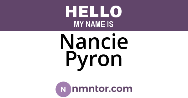 Nancie Pyron