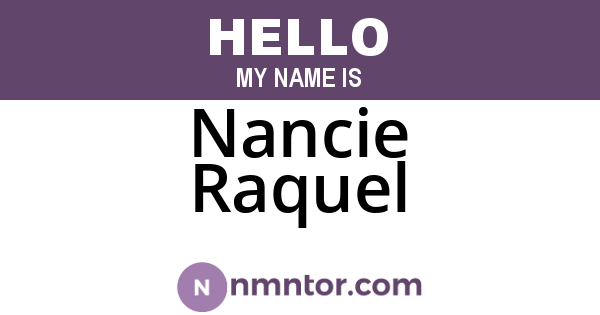 Nancie Raquel