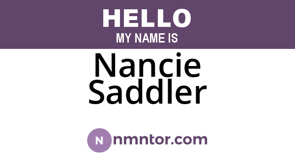 Nancie Saddler