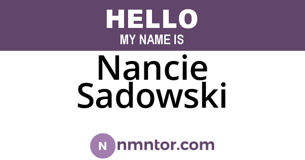 Nancie Sadowski