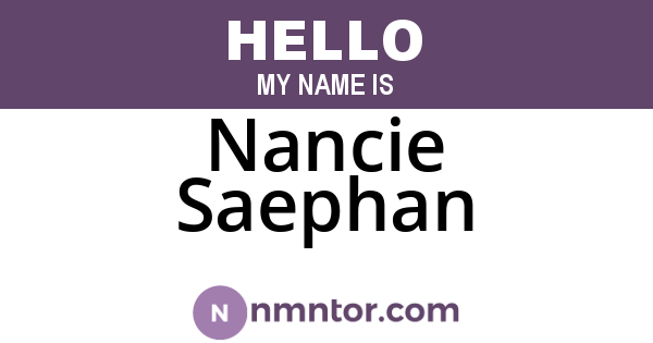 Nancie Saephan