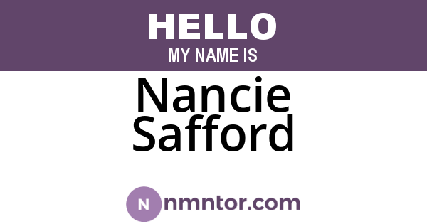Nancie Safford