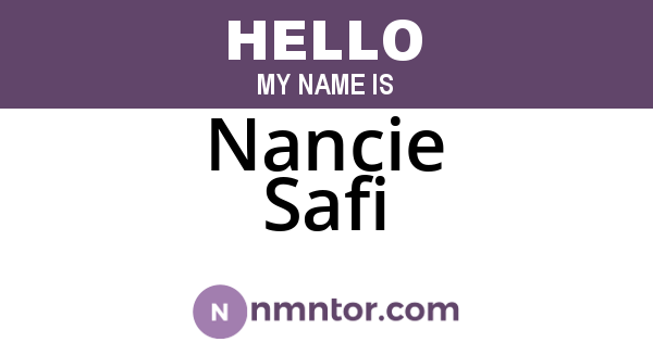 Nancie Safi