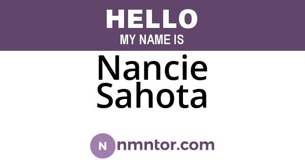 Nancie Sahota
