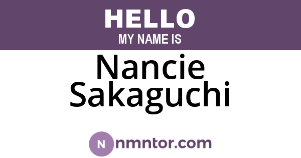 Nancie Sakaguchi