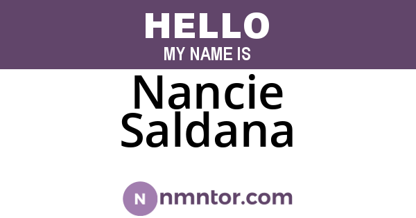 Nancie Saldana