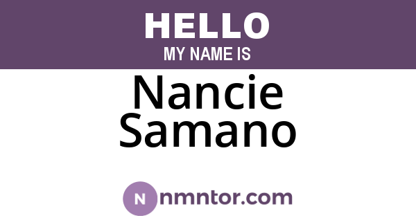 Nancie Samano