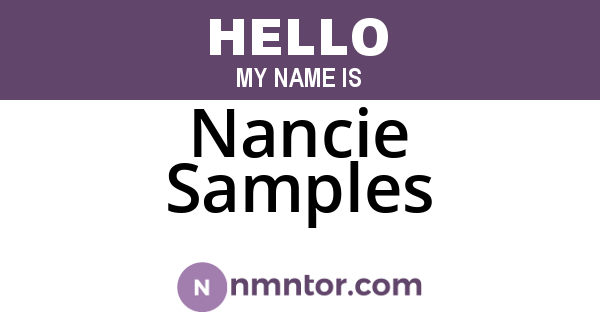 Nancie Samples