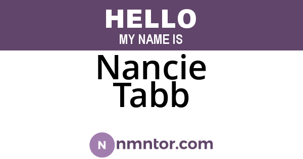 Nancie Tabb