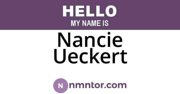Nancie Ueckert